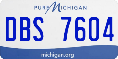 MI license plate DBS7604
