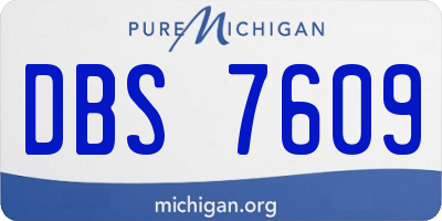 MI license plate DBS7609