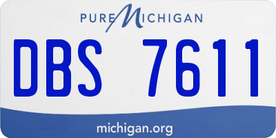 MI license plate DBS7611