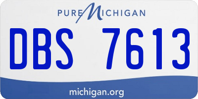 MI license plate DBS7613