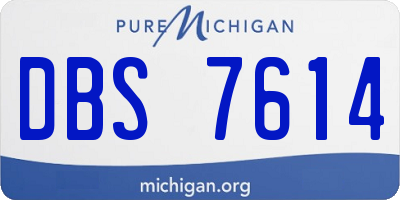 MI license plate DBS7614