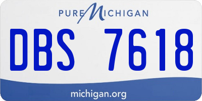 MI license plate DBS7618