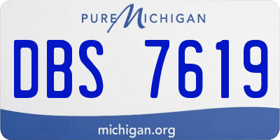 MI license plate DBS7619