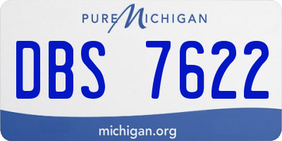 MI license plate DBS7622