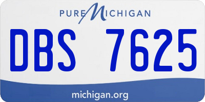 MI license plate DBS7625