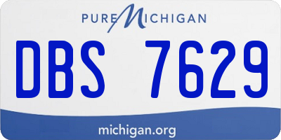 MI license plate DBS7629