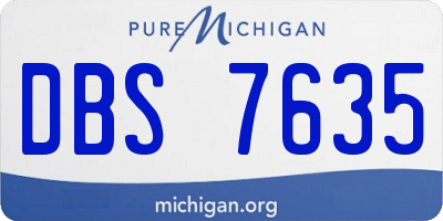 MI license plate DBS7635