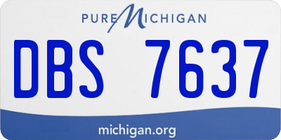 MI license plate DBS7637