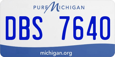MI license plate DBS7640