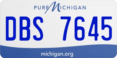 MI license plate DBS7645