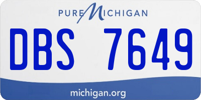 MI license plate DBS7649
