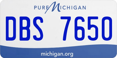 MI license plate DBS7650