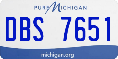 MI license plate DBS7651