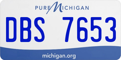 MI license plate DBS7653