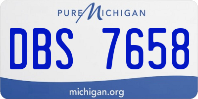 MI license plate DBS7658
