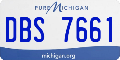 MI license plate DBS7661