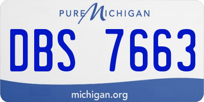 MI license plate DBS7663