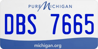 MI license plate DBS7665