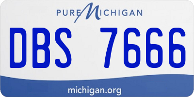 MI license plate DBS7666