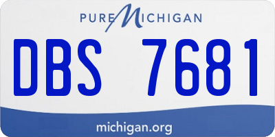 MI license plate DBS7681
