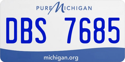 MI license plate DBS7685