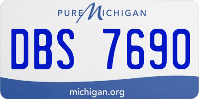 MI license plate DBS7690