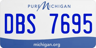 MI license plate DBS7695