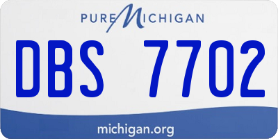MI license plate DBS7702