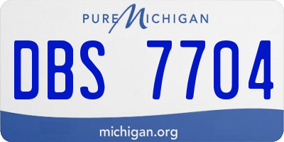 MI license plate DBS7704