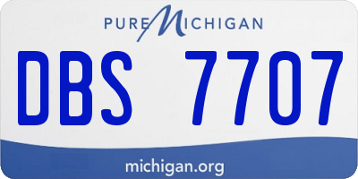 MI license plate DBS7707