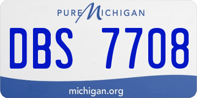 MI license plate DBS7708