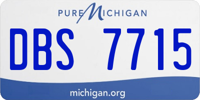 MI license plate DBS7715