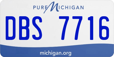 MI license plate DBS7716