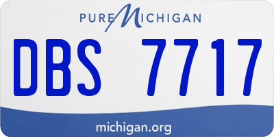 MI license plate DBS7717