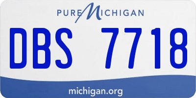 MI license plate DBS7718