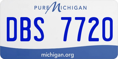 MI license plate DBS7720