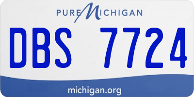 MI license plate DBS7724