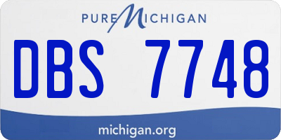 MI license plate DBS7748