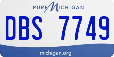 MI license plate DBS7749