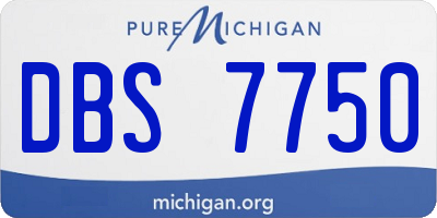 MI license plate DBS7750