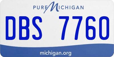 MI license plate DBS7760