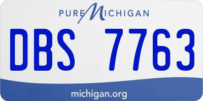 MI license plate DBS7763