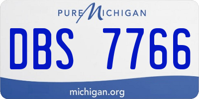 MI license plate DBS7766
