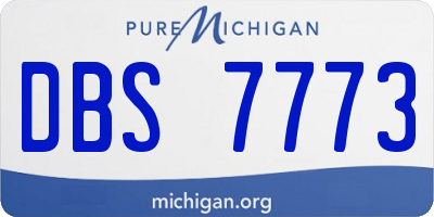 MI license plate DBS7773