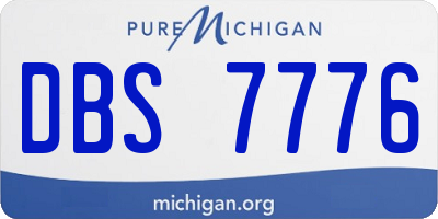 MI license plate DBS7776