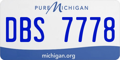 MI license plate DBS7778