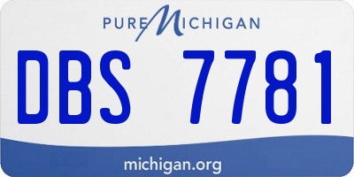 MI license plate DBS7781