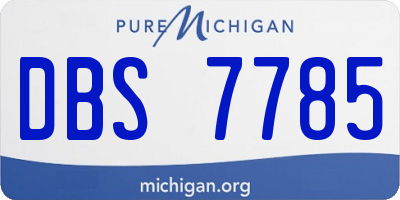 MI license plate DBS7785