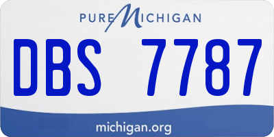 MI license plate DBS7787