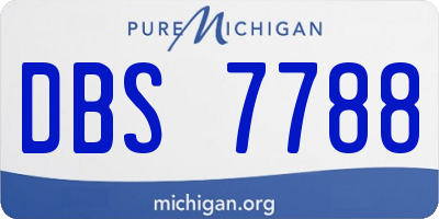 MI license plate DBS7788